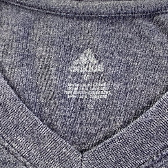 Adidas OKC Thunder Basketball Womens Cap Sleeve Blue T-Shirt Size M - Picture 3 of 9